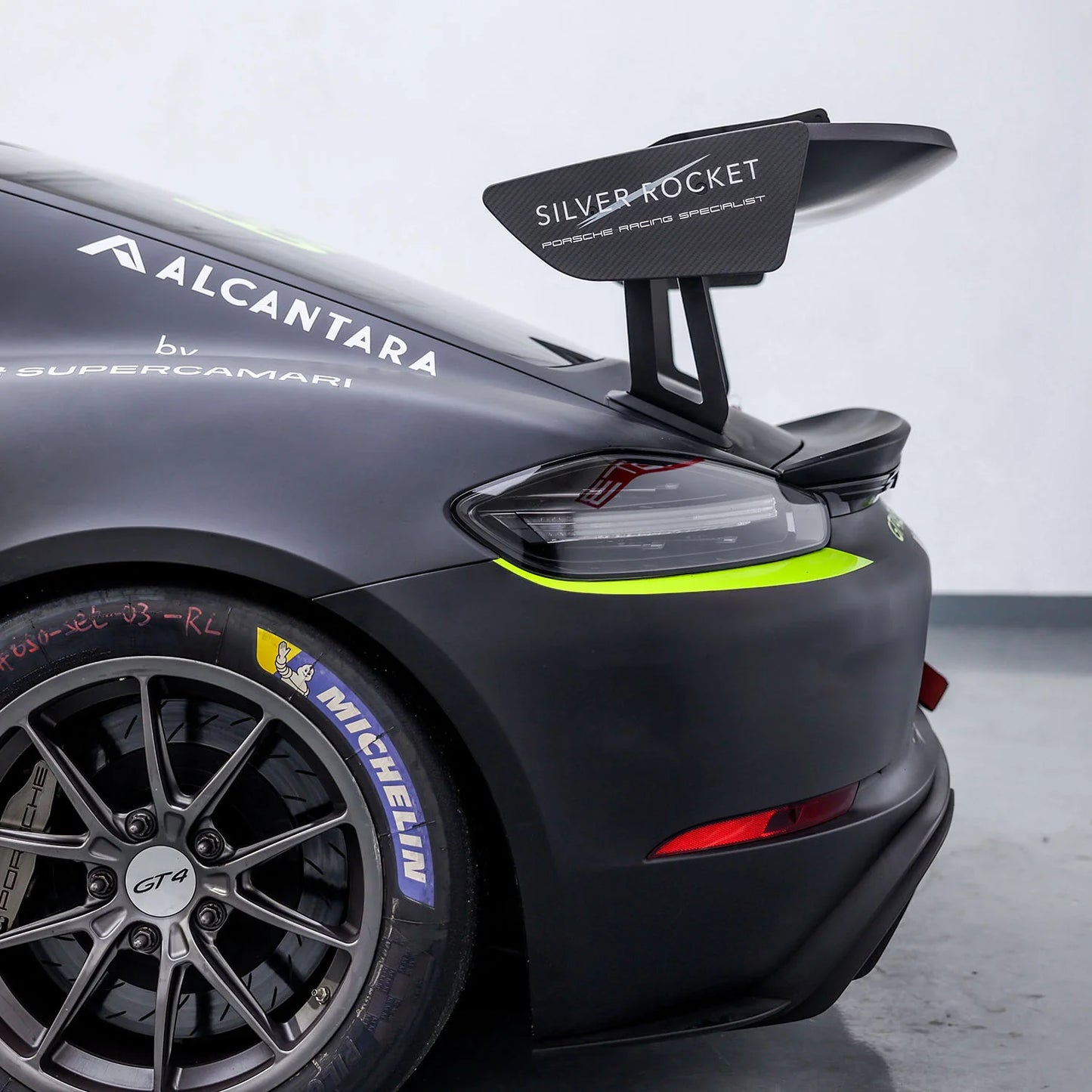 SR GT4 3-INCH SWAN NECK WING RISER - OEM 2017 ALUMINIUM [PORSCHE 718 GT4 / 981 GT4]