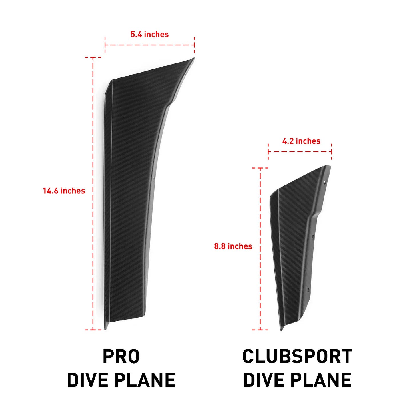 SR DRY CARBON FIBER PRO DIVE PLANE [PORSCHE 718 GT4/RS]
