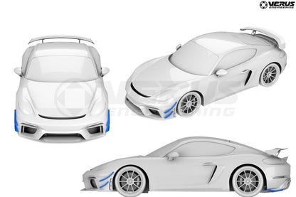 Dive Plane Kit, Dual Element - Porsche 718 GT4