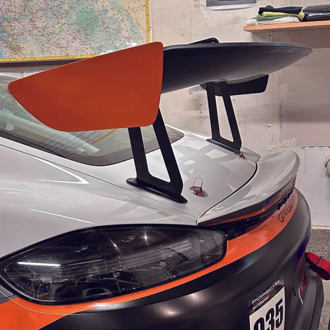 SR GT4 3-INCH SWAN NECK WING RISER - OEM 2017 ALUMINIUM [PORSCHE 718 GT4 / 981 GT4]
