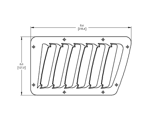 Hood Louver Kit, Small Vents - BRZ/FRS/GT86
