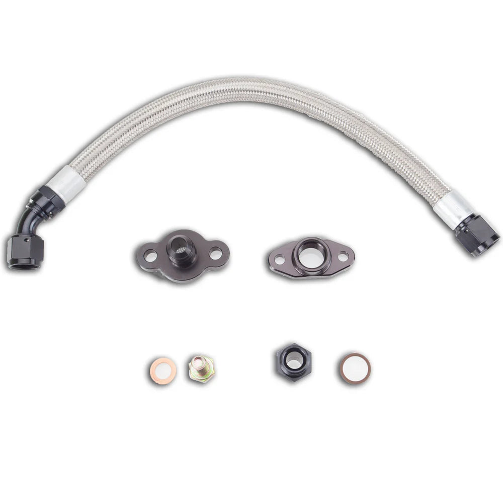 Turbo Oil Drain line kit for Garrett and T3/T4 Frame PTE Turbos