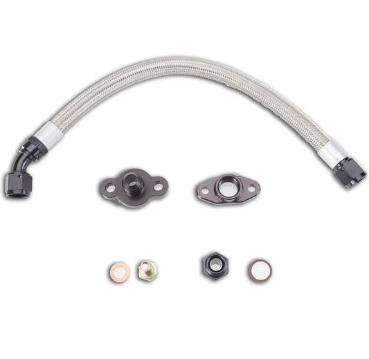 Turbo Oil Drain line kit for Garrett and T3/T4 Frame PTE Turbos