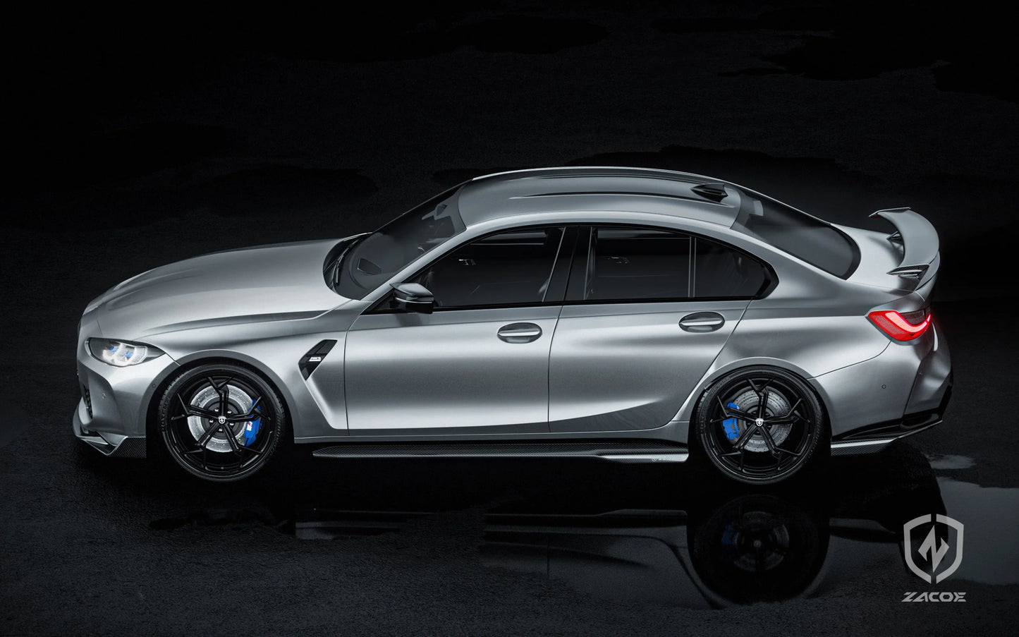 BMW M3 - G80 Dry Carbon Fiber Side Skirts - Zacoe