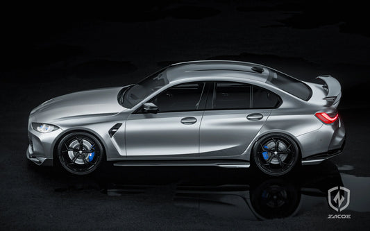 BMW M3 - G80 Dry Carbon Fiber Side Skirts - Zacoe