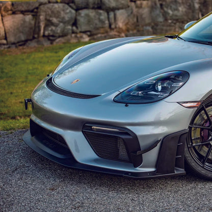 SR DRY CARBON FIBER CLUBSPORT DIVE PLANE & LOWER SIDE SPOILER PACK [PORSCHE 718 GT4/RS/Clubsport]